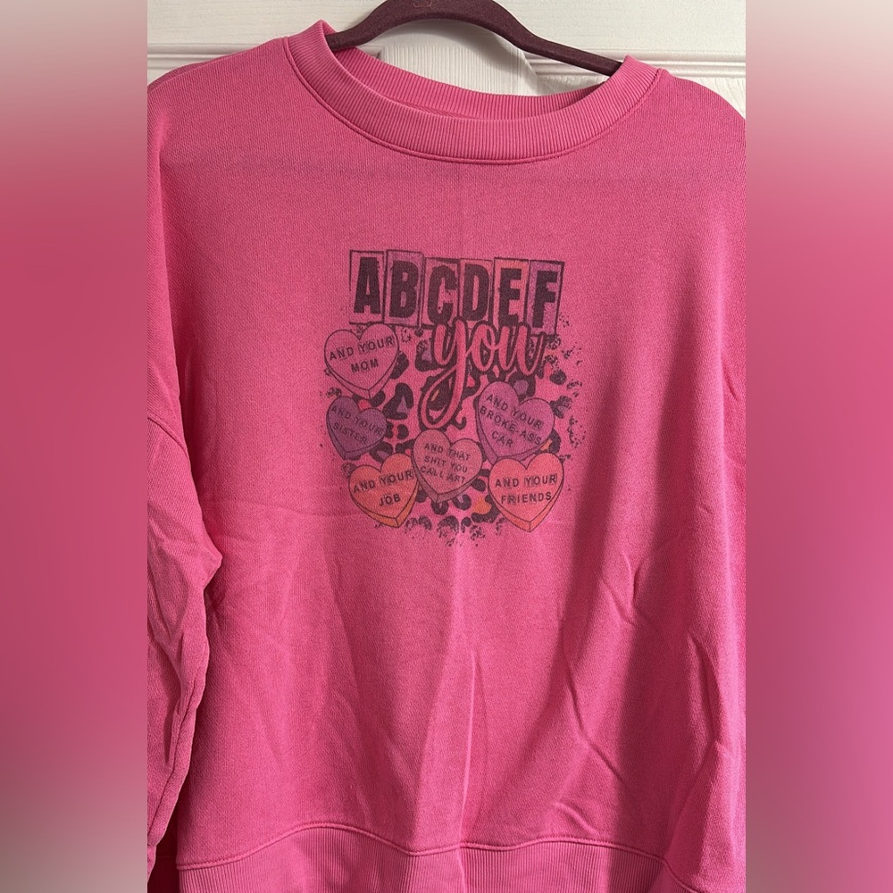 Pink Graphic Sweatshirt